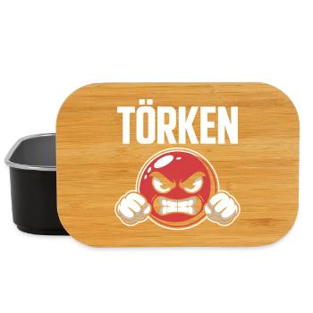 Drôle Dire Törken Dessin animé Drôle Dinde Mème - Boîte à goûter - noir - Devant