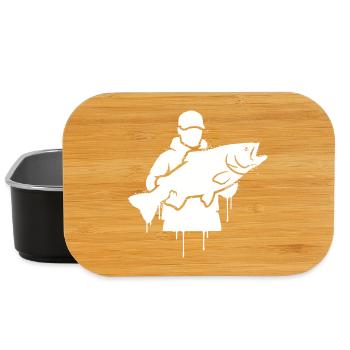 Angler pride: Classic fisherman silhouette - Lunch Box - black - Front