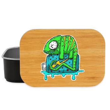 Chameleon Energy Drink Can. Cartoon Comic Grafitti - Lunch Box - black - Front
