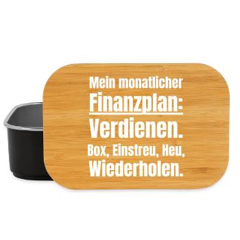 Finanzplan als Pferdebesitzerin - Lunch Box - Schwarz - Vorne