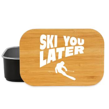Humour de chauffeur de ski plus tard - Boîte à goûter - noir - Devant
