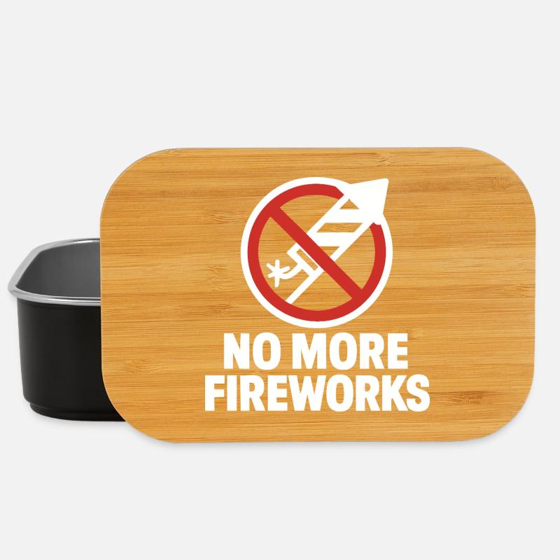 No More Fireworks – Silvester Edition - Lunch Box - Schwarz