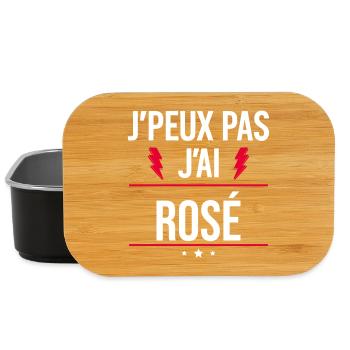 J’peux pas j’ai rosé Humour Apéro - Boîte à goûter - noir - Devant
