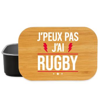 I can't I have rugby Rugby humor - Lunch Box - black - Front
