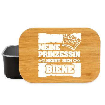 Nom de fille Bee - Boîte à goûter - noir - Devant