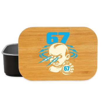 67 Six Seven 6-7 Meme Gen Alpha - Lunch Box - black - Front