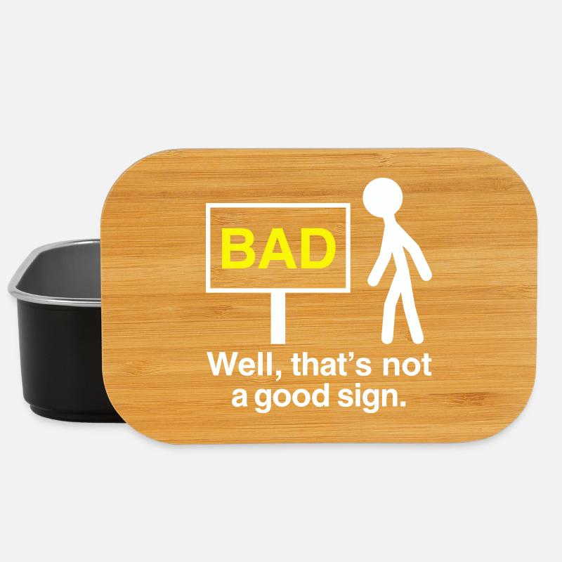 Well, That's Not A Good Sign Stick Figure Graphic - Lunch Box - Schwarz