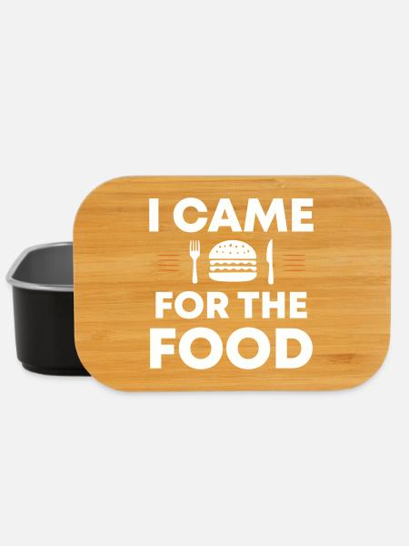 Ich kam wegen des Essens | Came for the food - Lunch Box - Schwarz
