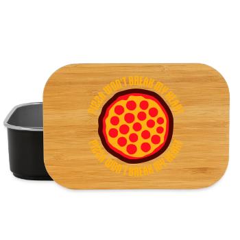 La pizza ne me brisera pas le cœur La nourriture aime l’humour - Boîte à goûter - noir - Devant