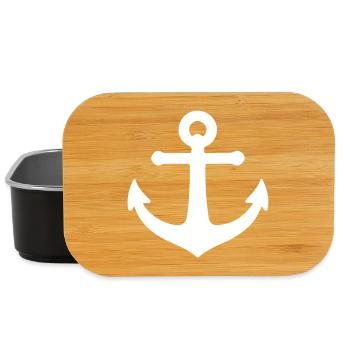 Anchor icon - Lunch Box - black - Front