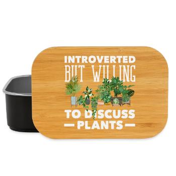 Introvert Discuss Plants Funny - Lunch Box - black - Front