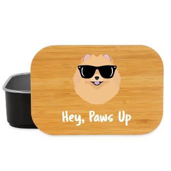 Pomeranian cool Hé, pattes en l’air Lunettes de soleil Maman du chien - Boîte à goûter - noir - Devant