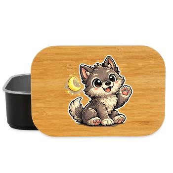 Mondnacht Wolfchen Cuddly Paw - Lunch Box - black - Front