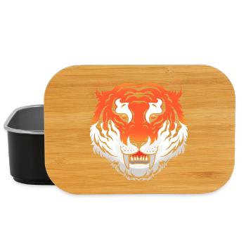 Prehistoric saber-toothed tiger - Lunch Box - black - Front