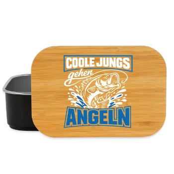 coole jungs gehen angeln - Lunch Box - Schwarz - Vorne