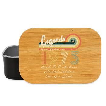 1973 The Legends Were Born in 1973 | vintage!! - Lunch Box - black - Front