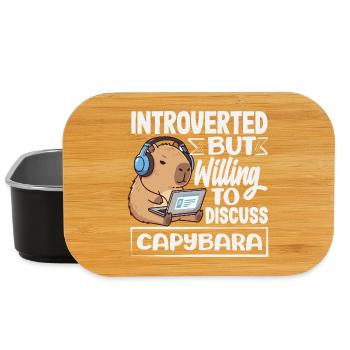 Introverti mais désireux de discuter de Capybara - Boîte à goûter - noir - Devant