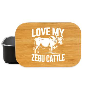Liebe mein Zebu Vieh - Lunch Box - Schwarz - Vorne