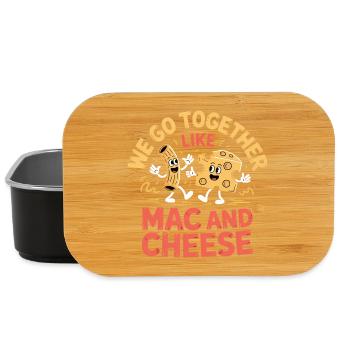 Mac and Cheese Best Friends Couple Design - Lunch Box - black - Front