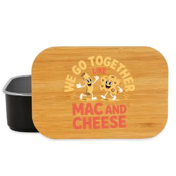 Mac and Cheese Best Friends Paar Design - Lunch Box - Schwarz - Vorne