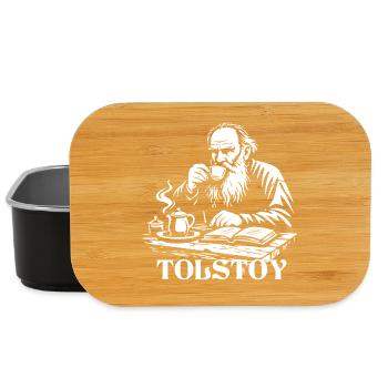 Leo Tolstoi Teezeit-Porträt - Lunch Box - Schwarz - Vorne