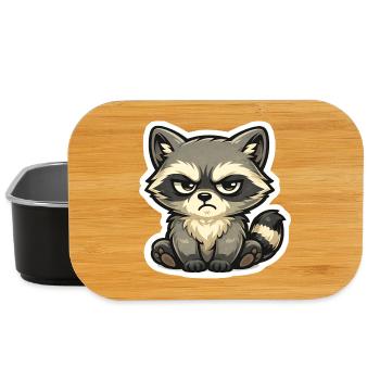 Bad Mood Raccoon – Hands off - Lunch Box - black - Front