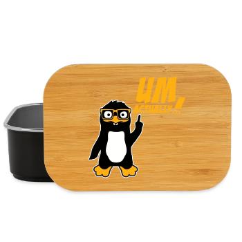 Penguin To Actually Funny Nerd Smartass Logo - Lunch Box - black - Front