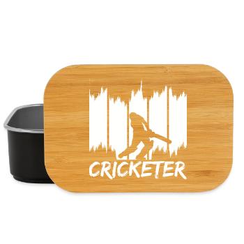 Lustiger Kricketspieler - Lunch Box - Schwarz - Vorne