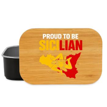 Stolz Sicilianer – Sizilien Farbblock - Lunch Box - Schwarz - Vorne