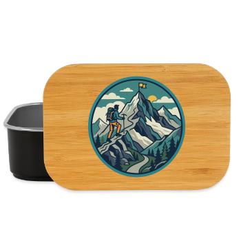 Bergsteigen Abenteuer Gipfel Motiv - Lunch Box - Schwarz - Vorne