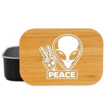 Außerirdischer Alien Peace Frieden auf Erden - Lunch Box - Schwarz - Vorne