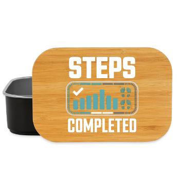 Steps Completed 10000 Schritte - Lunch Box - black - Front