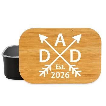 Dad 2026 Geschenk werdender Vater Est 2026 - Lunch Box - Schwarz - Vorne