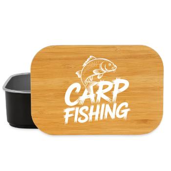 Karpfen Angeln Brush Design - Lunch Box - Schwarz - Vorne