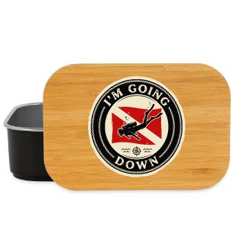 Scuba Diver Scuba Flag Going Down Retro - Lunch Box - Schwarz - Vorne