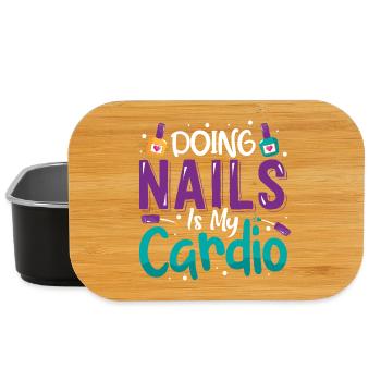 Nageldesigner Nageldesignerin Kosmetik Nagelstudio - Lunch Box - Schwarz - Vorne