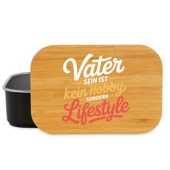 Idée de cadeau de père en disant le mode de vie de papa - Boîte à goûter - noir - Devant