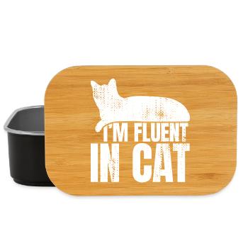 I speak fluent cat - Lunch Box - black - Front