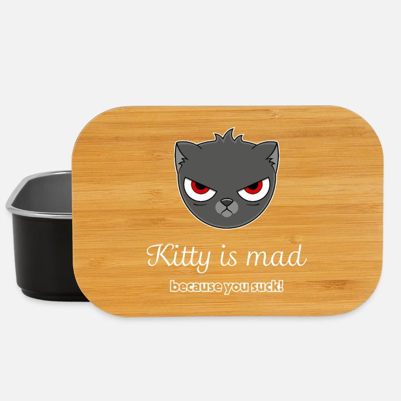 chat offensé - Boîte à goûter - noir