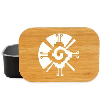 Solar Geometric Pattern (White) - Lunch Box - black - Front