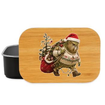 Kakapo carries Christmas alone - Lunch Box - black - Front