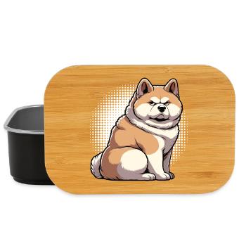Akita Akita propriétaire Akitas Akita amoureux Akitafan - Boîte à goûter - noir - Devant