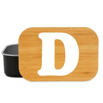 Impression de style grand D | Point D | D Logo - Boîte à goûter - noir - Devant