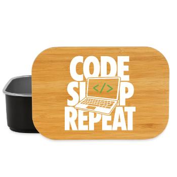 Programmeur de répétition en sommeil de code - Boîte à goûter - noir - Devant