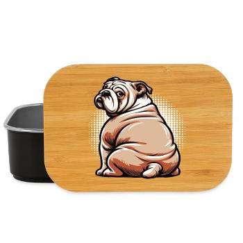 Englische Bulldogge Bully  Bullybesitzer Bullyfan - Lunch Box - Schwarz - Vorne