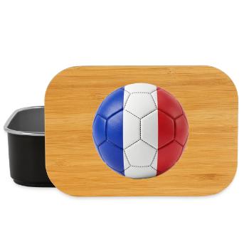 FLAGGE FRANKREICHS AUF EINEM FUSSBALL - Lunch Box - Schwarz - Vorne