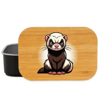 ferret ferret holder ferret owner - Lunch Box - black - Front