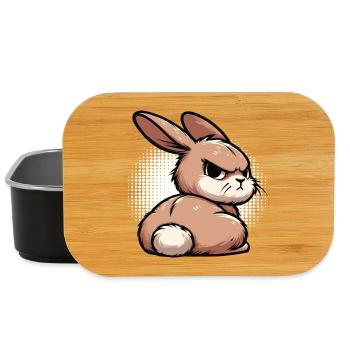 Kaninchen Hase Hasen langohr Klopfer Rammler - Lunch Box - Schwarz - Vorne