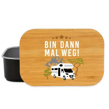Bin dann mal weg! Mit dem Wohnmobil beim Camping - Lunch Box - Schwarz - Vorne