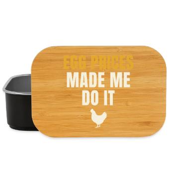Egg Prices Made Me Do It Chicken - Lunch Box - black - Front